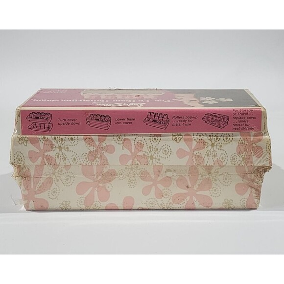 Vintage Lady Ellen Twin Grip Magnetic Hair Rollers Klippies Flower Box NOS - Picture 7 of 12